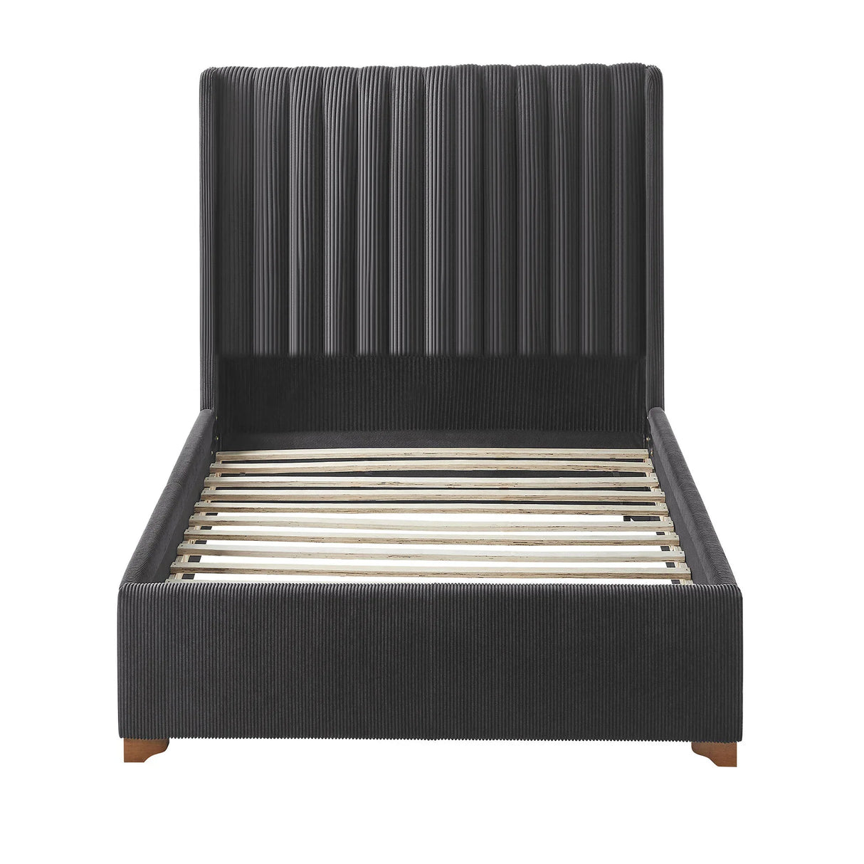 Twin Upholstered Corduroy Fabric Bed Frame - Omega Lifestyles