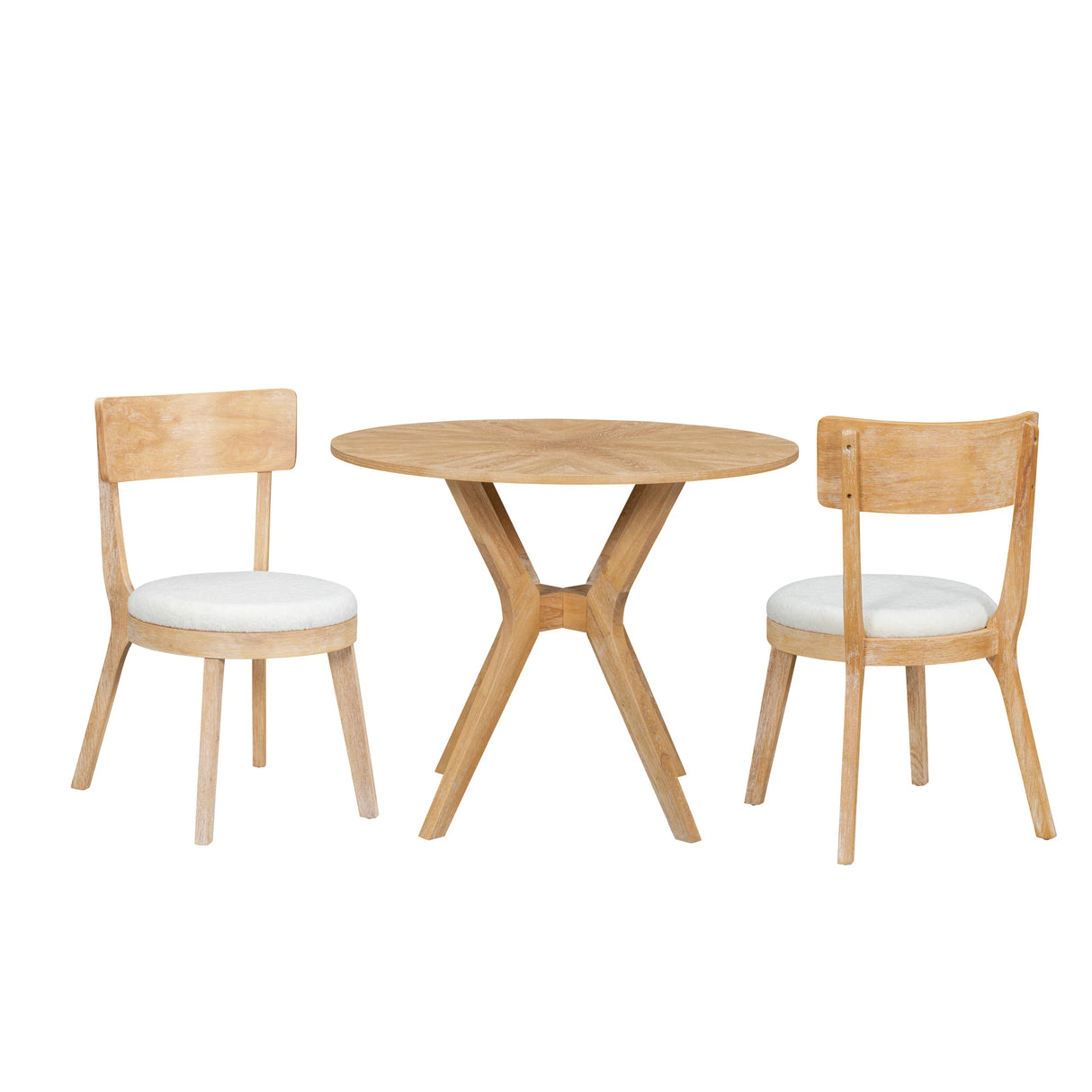 Mid-Century Modern Round Dining Table Set With Chairs - Omega Lifestyles