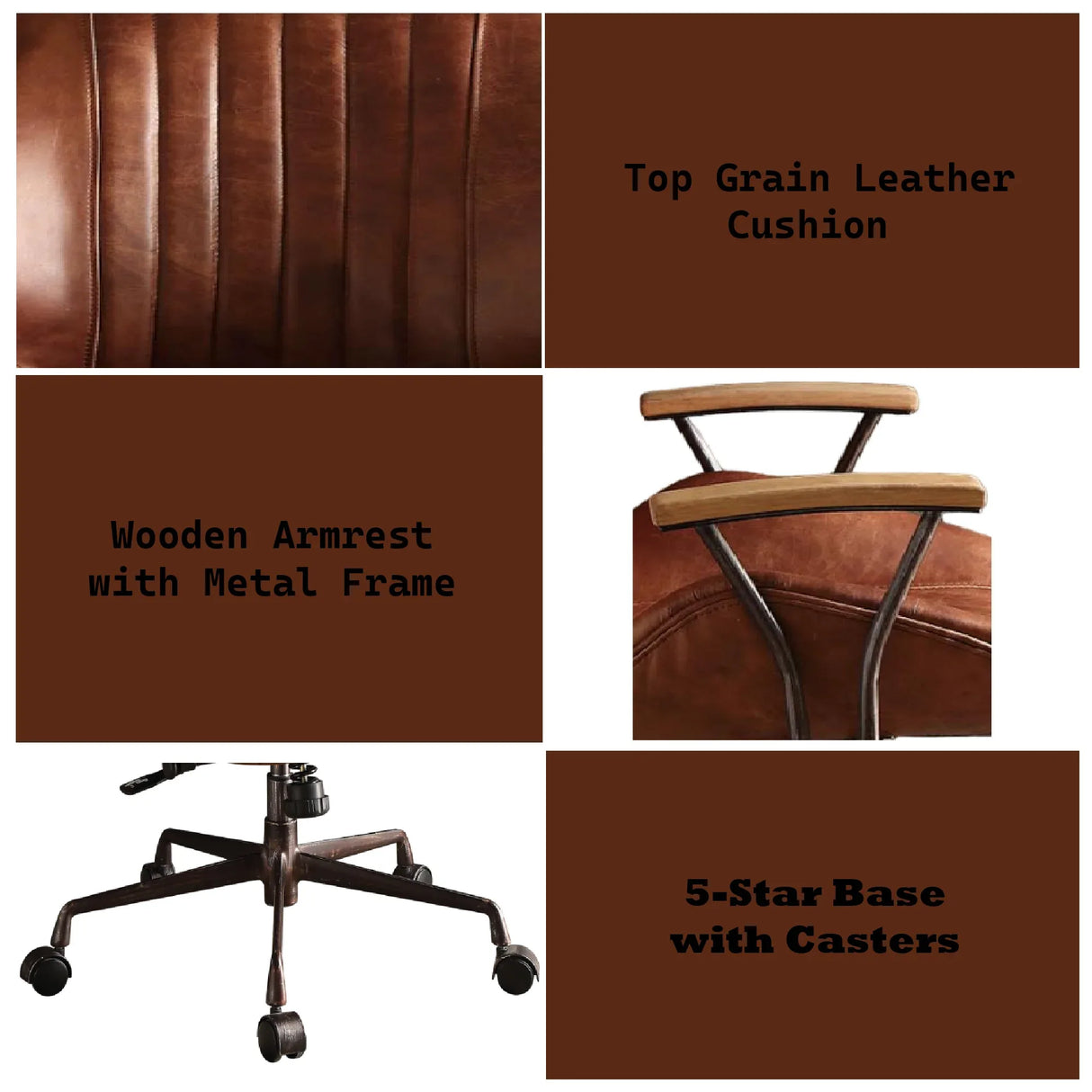 Top Grain Leather Executive Adjustable Office Chair - Omega Lifestyles