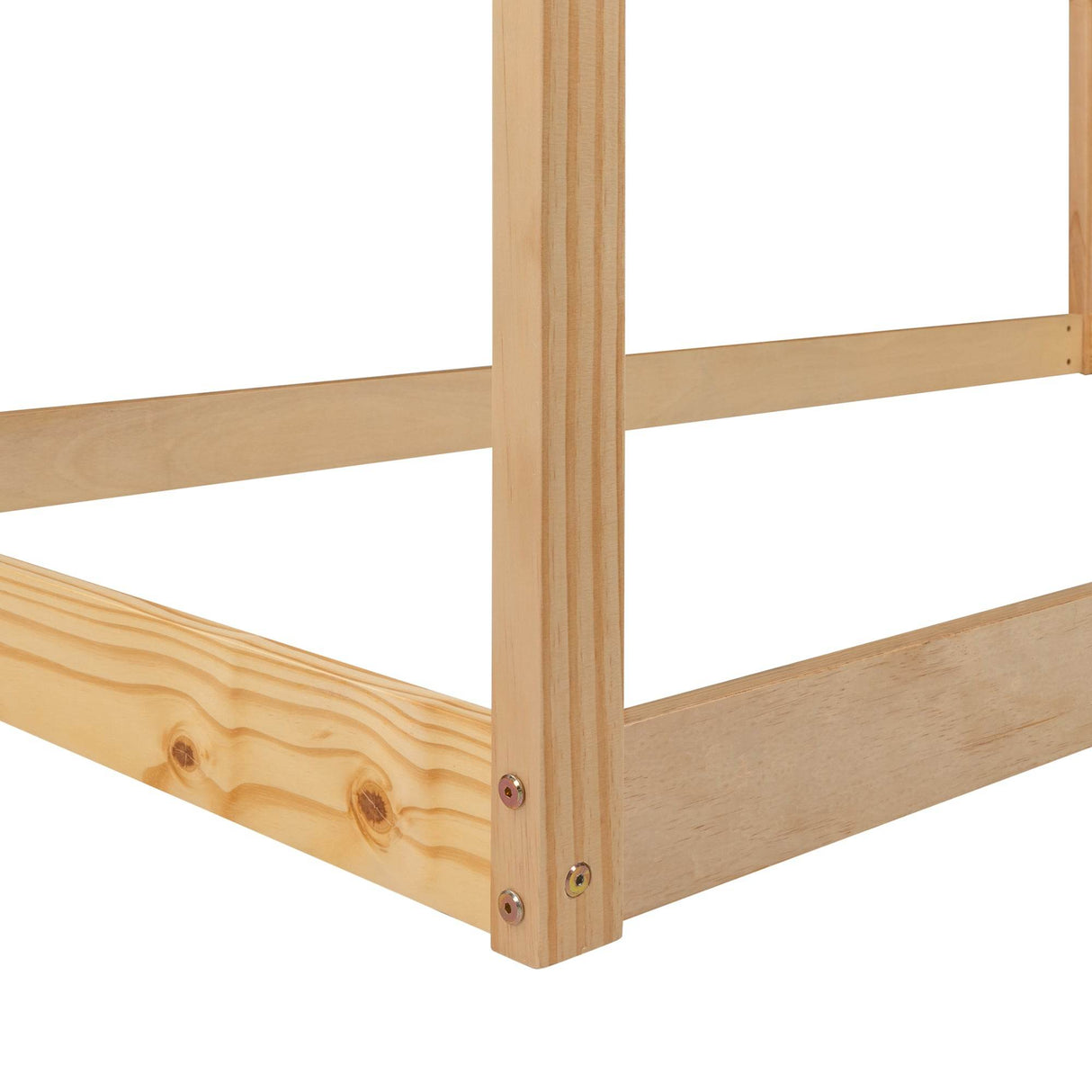 Twin Solid Wood Natural House Bed Frame - Omega Lifestyles