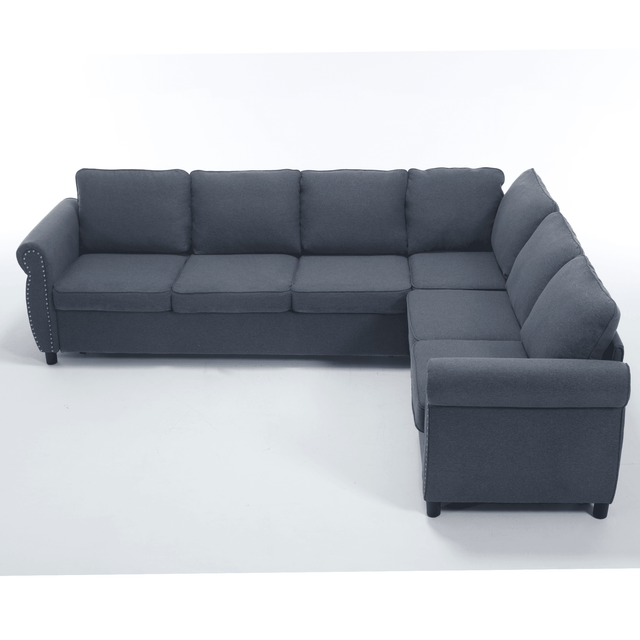 6-Seater Medium-Soft L-Shaped Pull-Out Sleeper Sofa - Omega Lifestyles