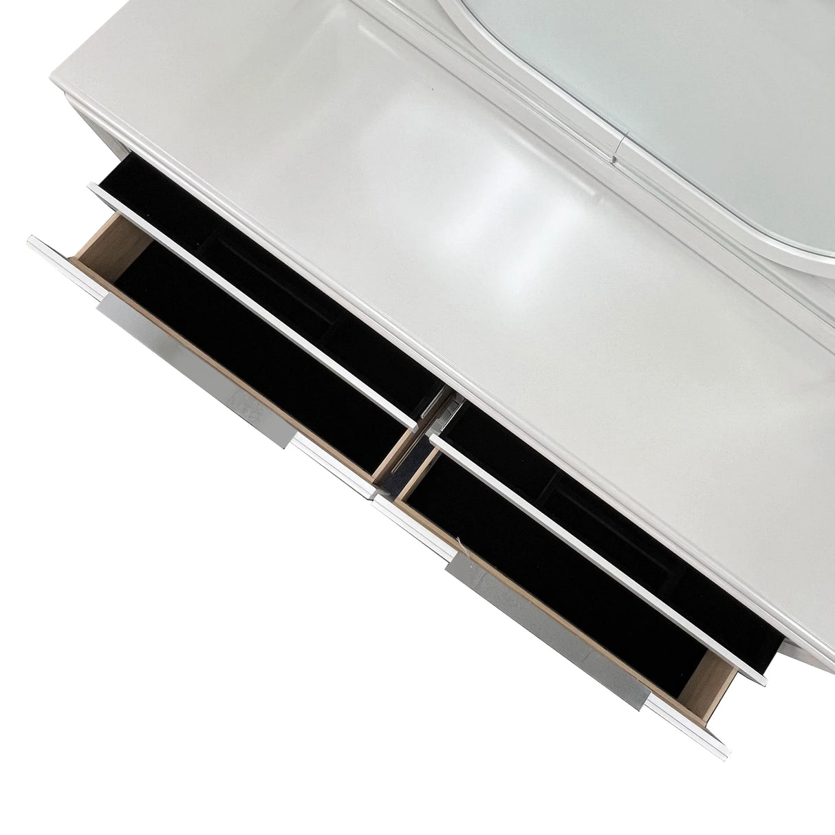 Modern Pearl White Synthetic Wood Dresser With Ample Storage - Omega Lifestyles