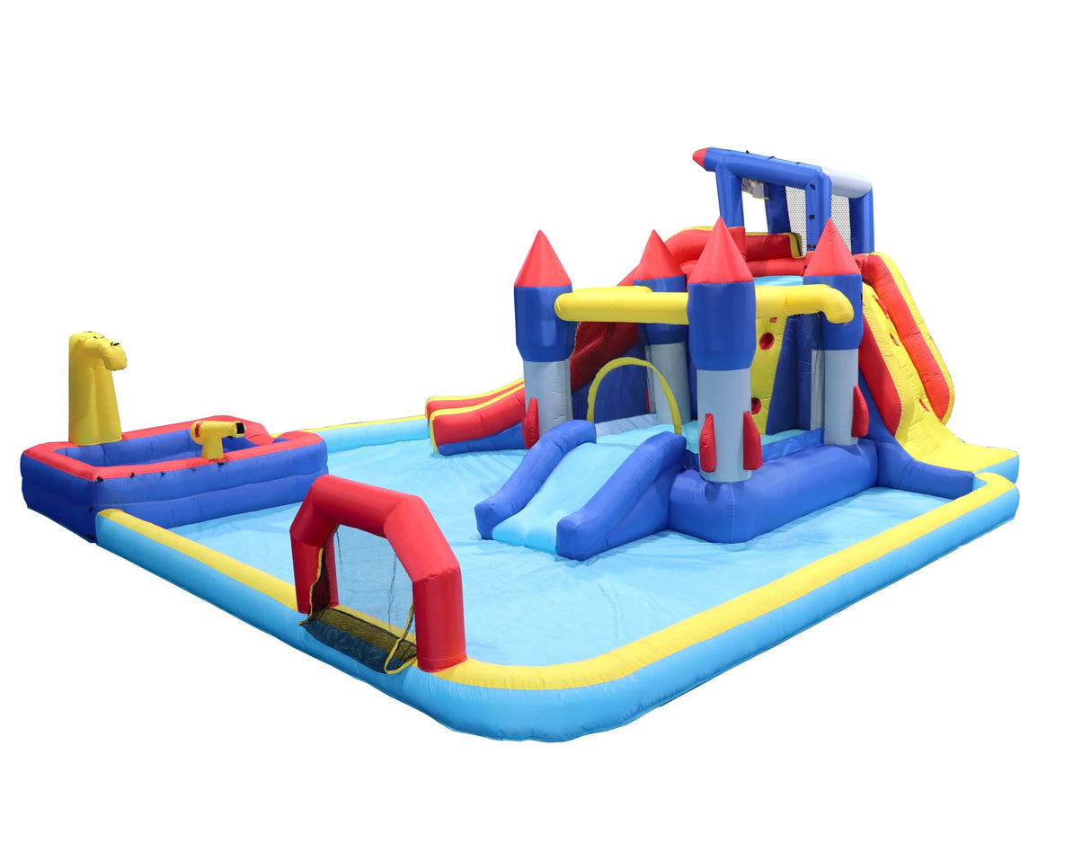 10-Inch Multicolor Oxford Fabric Inflatable Water Park Playground - Omega Lifestyles