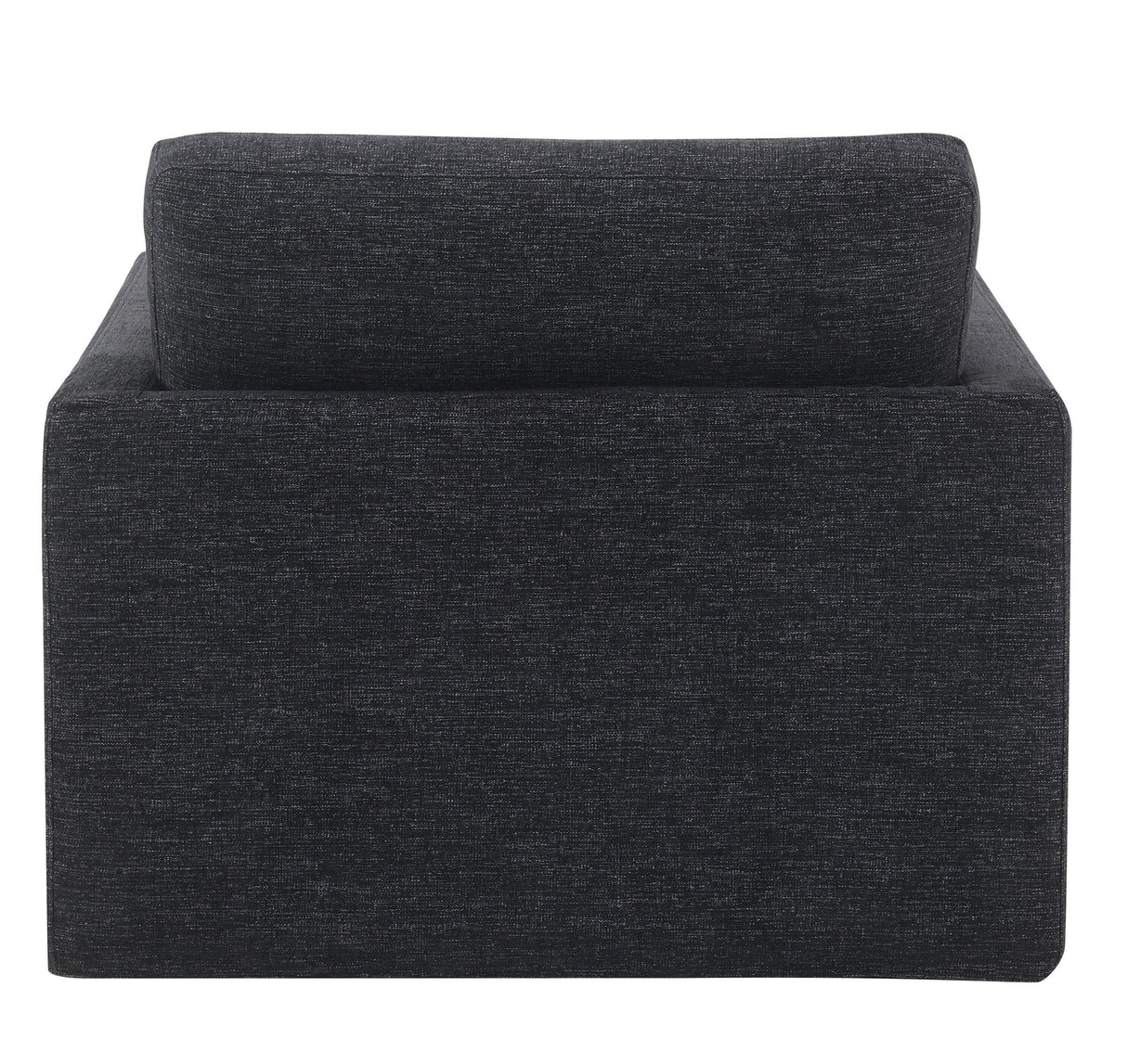 Dark Gray Fabric Foam-Filled Swivel Chair With Toss Pillow - Omega Lifestyles