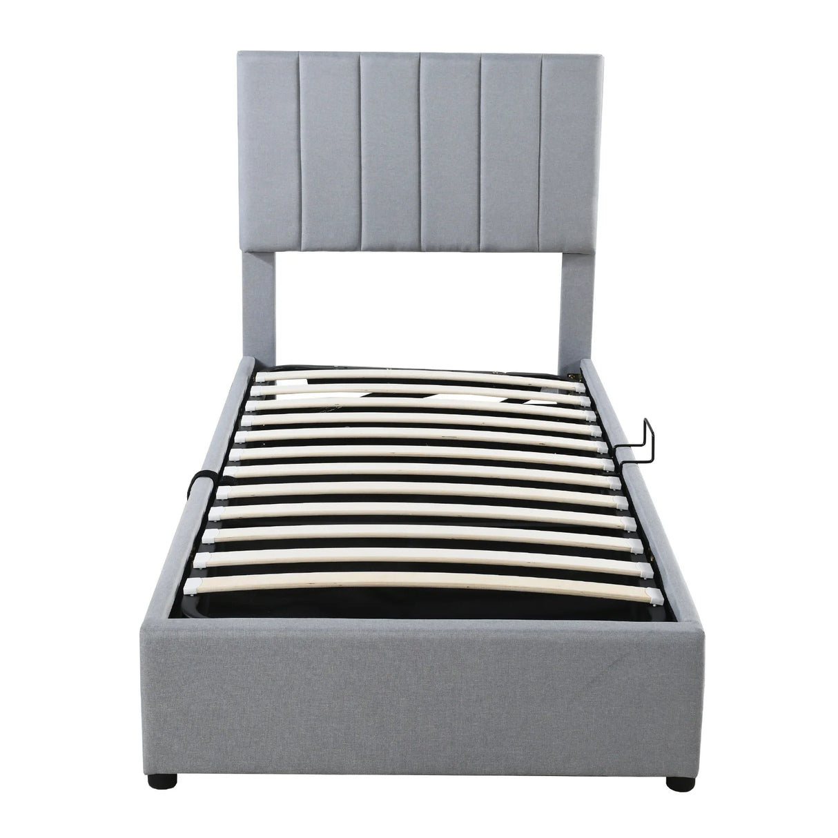 Twin Upholstered Platform Bed With Hydraulic Storage - Omega Lifestyles