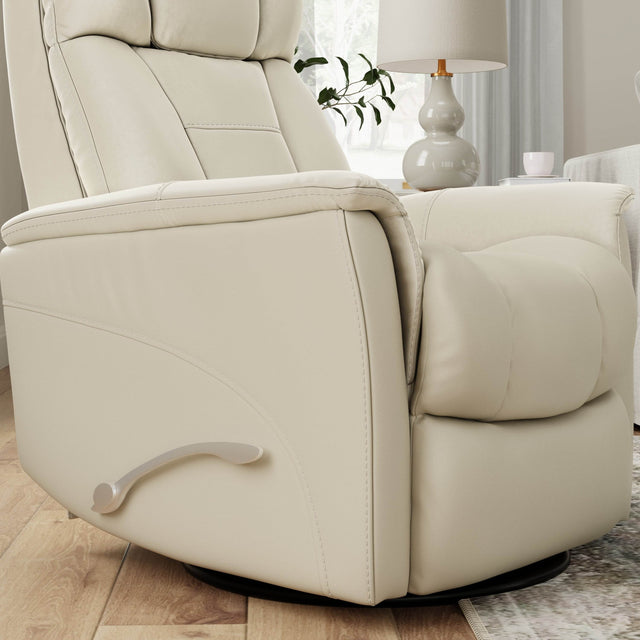 Swivel Glider Recliner With Manual Adjustable Headrest Footrest - Omega Lifestyles