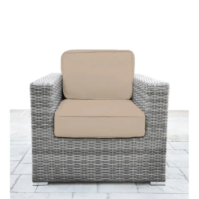 2-Person Weather-Resistant Rattan Wicker Seating Set With Cushions - Omega Lifestyles