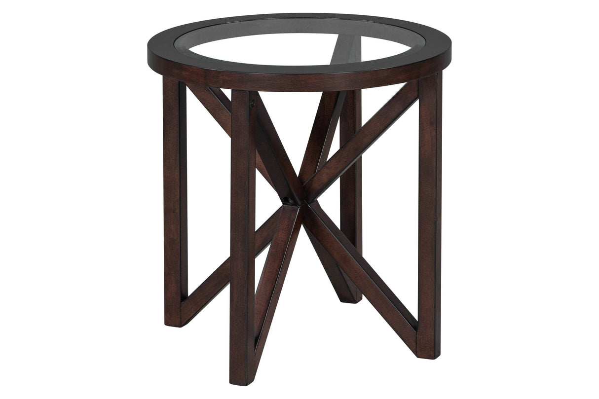 Modern Round Tempered Glass Top Coffee Table - Sleep Galleria