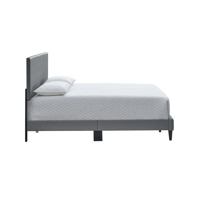 King Upholstered Faux Leather Platform Bed Frame - Omega Lifestyles