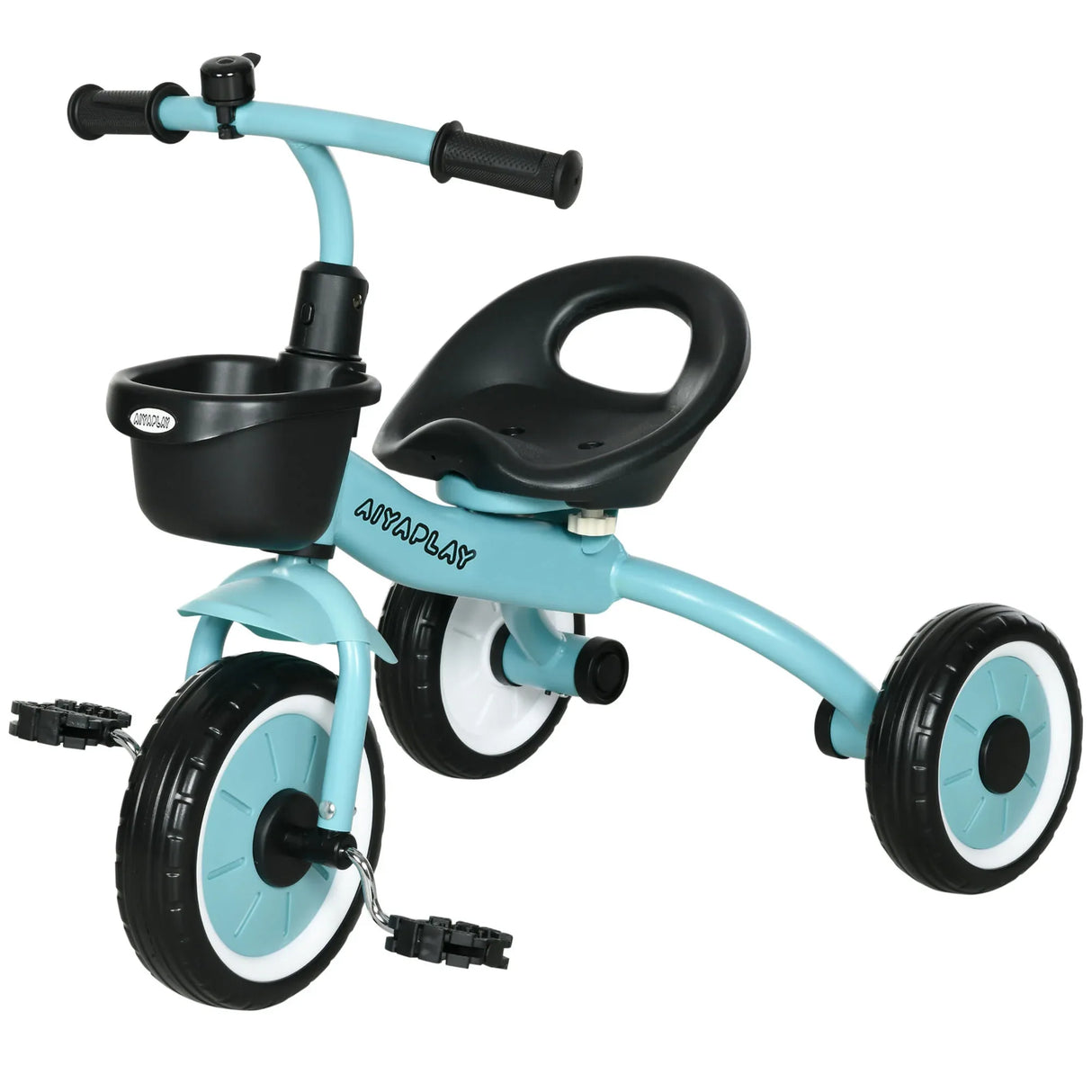 Adjustable Seat Toddler Metal Kids Tricycle With Basket Bell - Omega Lifestyles