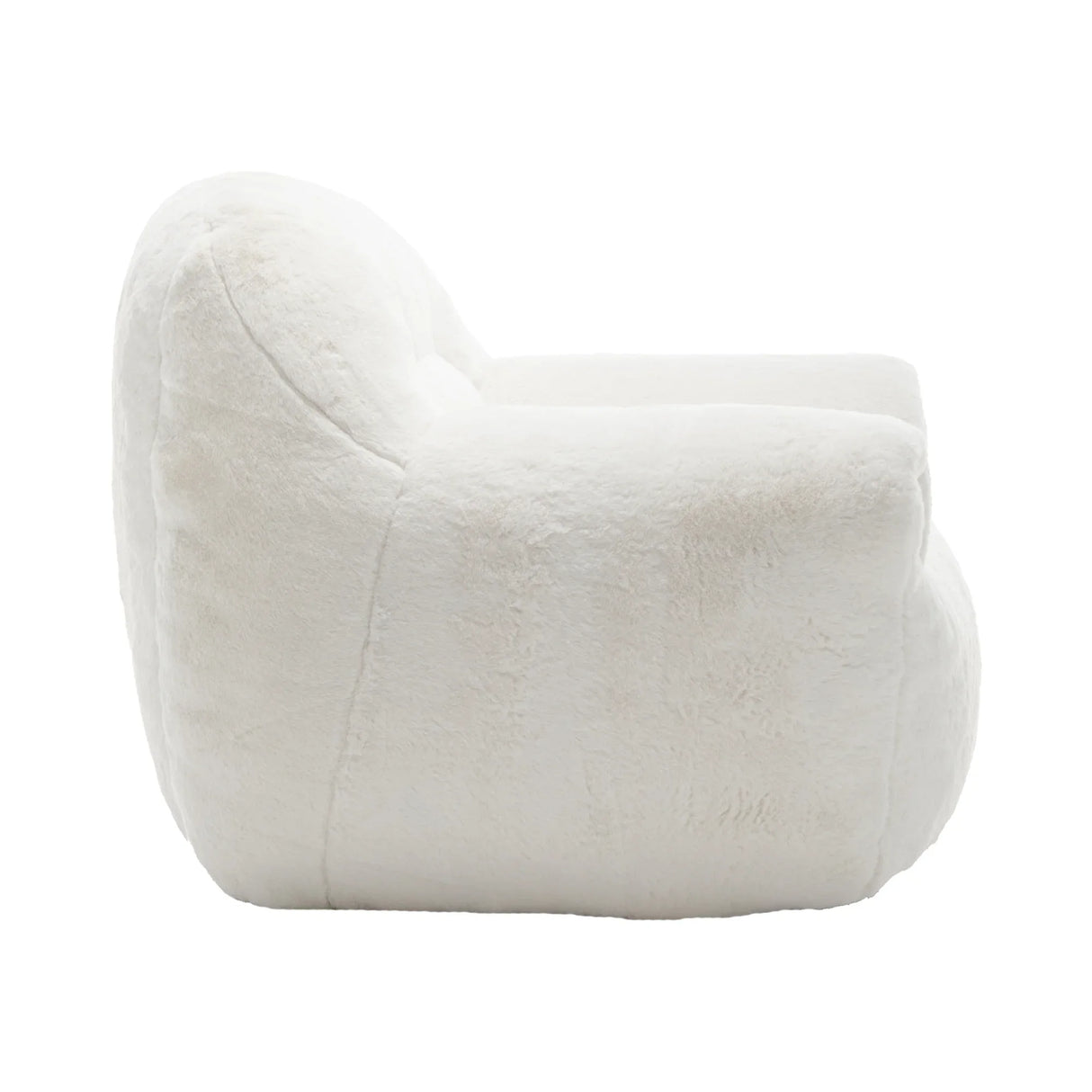 Faux Fur Comfy Bean Bag Chair With Back Support - Omega Lifestyles