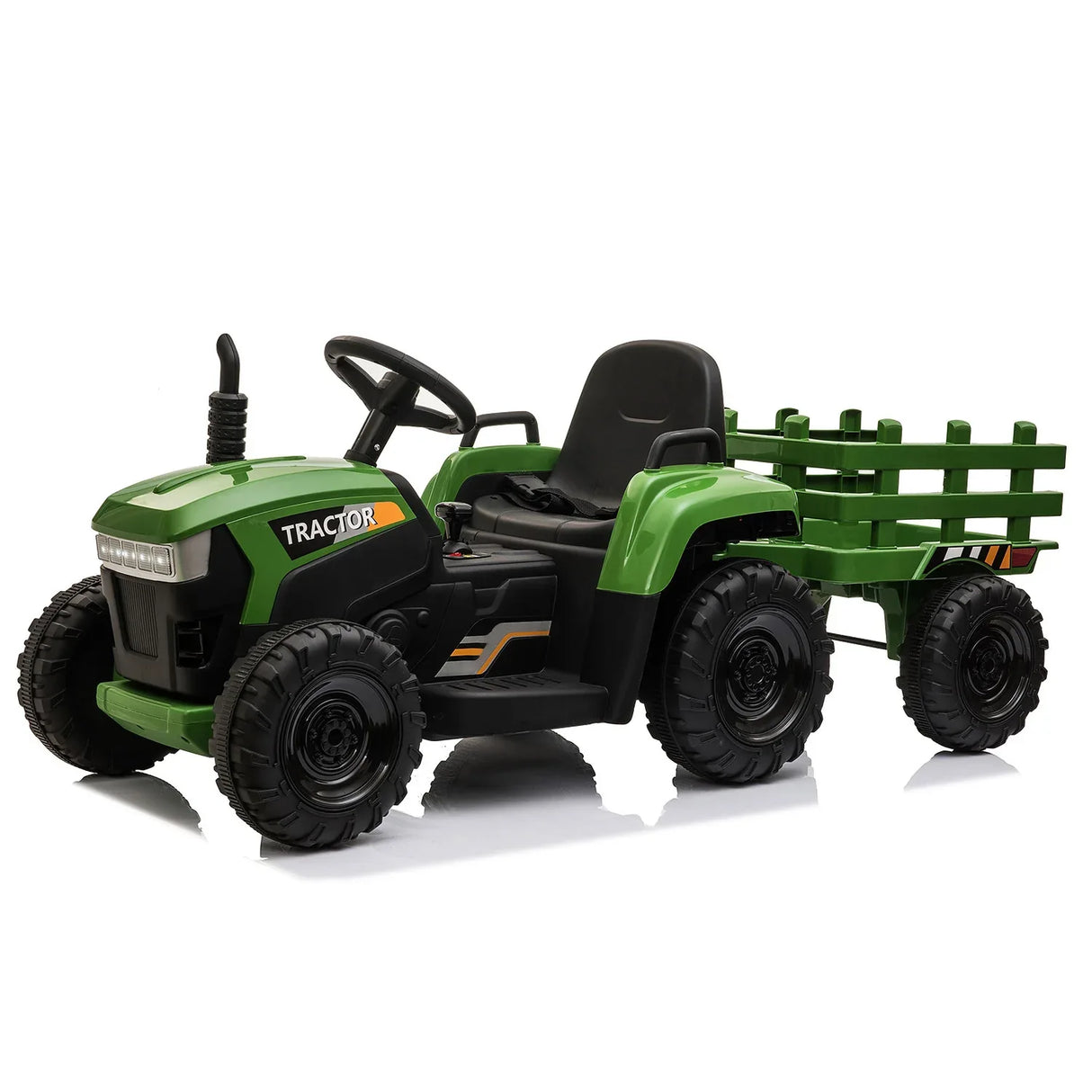 12V Battery Powered Kids Ride-On Tractor With Trailer - Omega Lifestyles