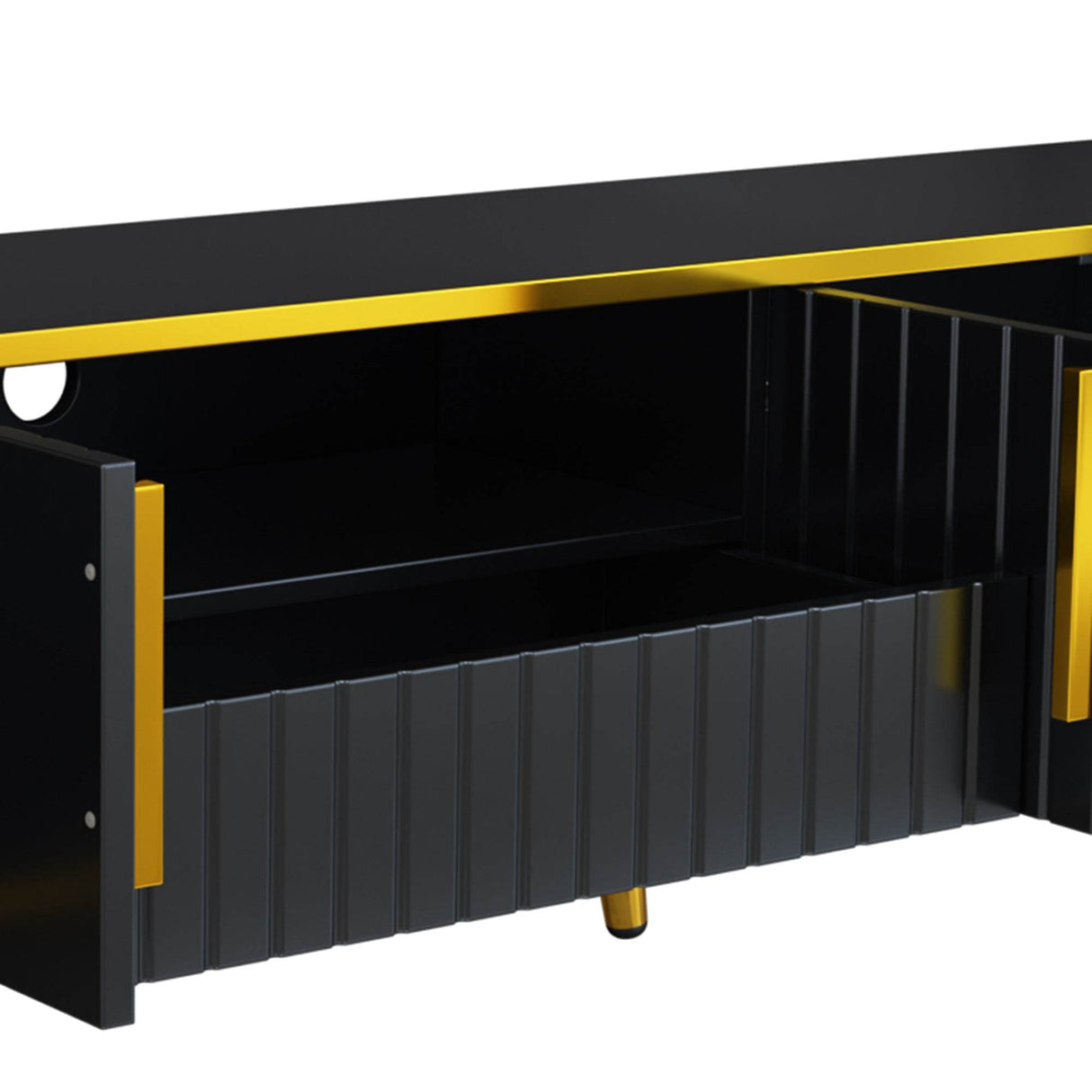 Modern Luxury Minimalism TV Stand With Storage Cabinets - Sleep Galleria