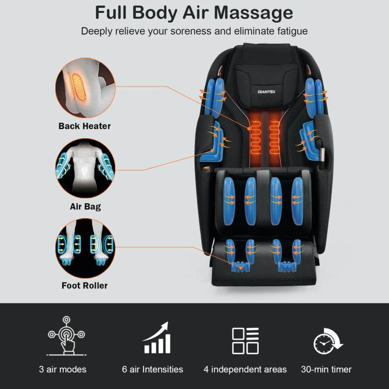 Soothe 10-Full Body Zero Gravity Massage Chair with SL Track Heat