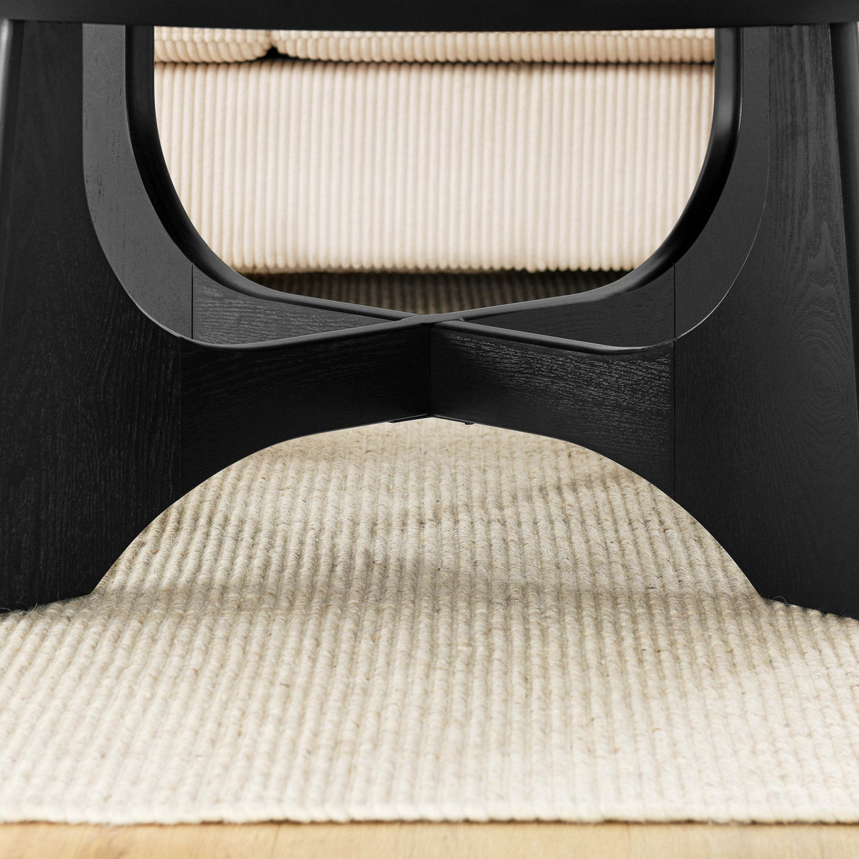 36-Inch Round Black Modern Wood Coffee Table - Sleep Galleria