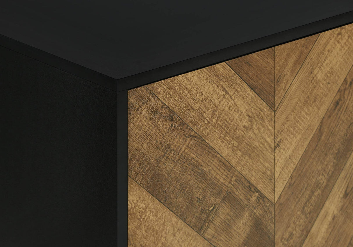 72-Inch Contemporary Brown And Black TV Stand Console - Sleep Galleria