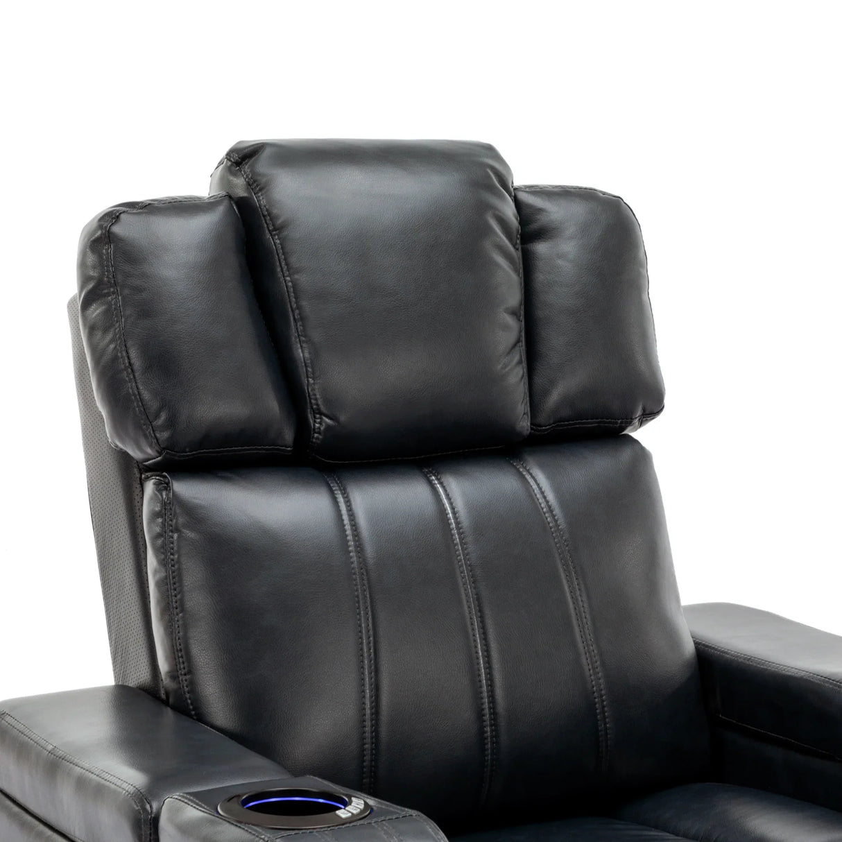 Power PU Leather Recliner Chair With Cooling Cup Holder - Omega Lifestyles