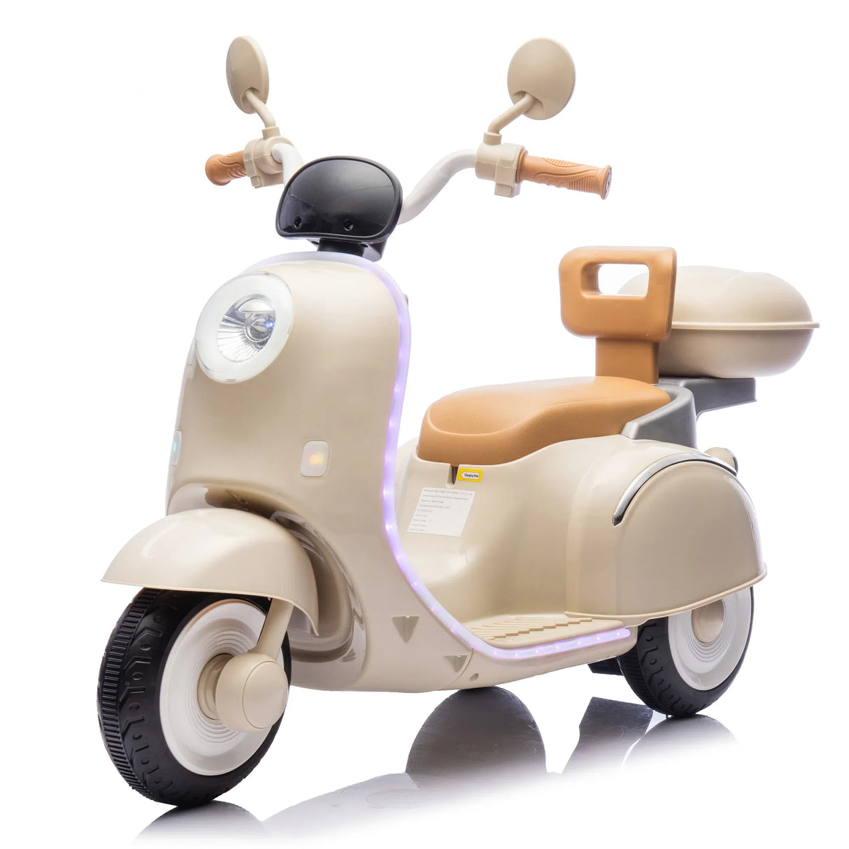 12V Dual Motor Kids Three-Wheel Electric Ride-On Motorcycle - Omega Lifestyles