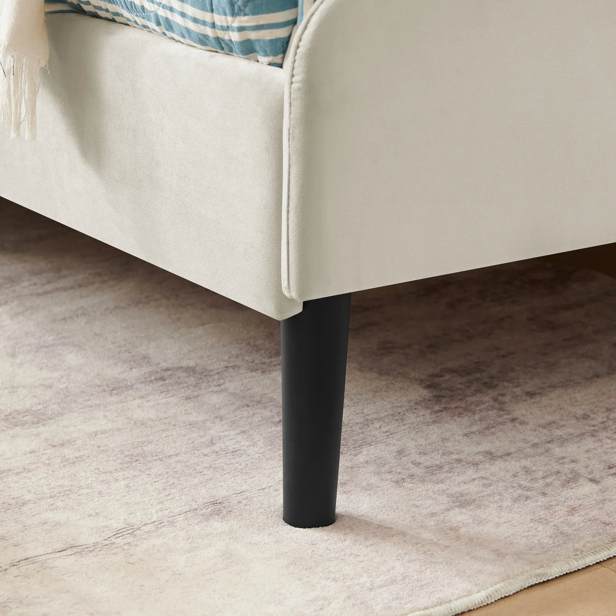 Twin Velvet Upholstered Platform Bed Frame With Storage - Omega Lifestyles