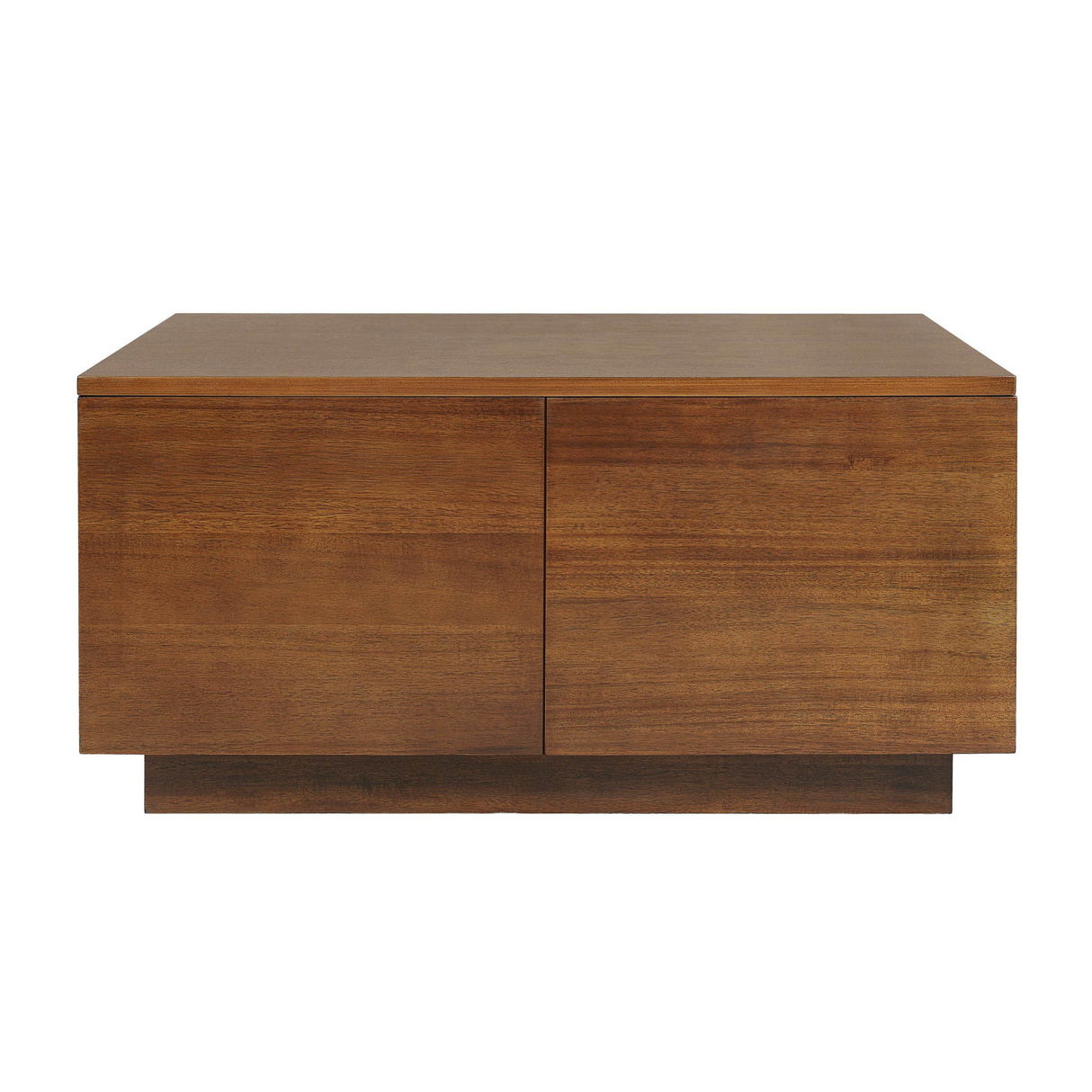 Modern Walnut Square Coffee Table With Four Drawers - Sleep Galleria
