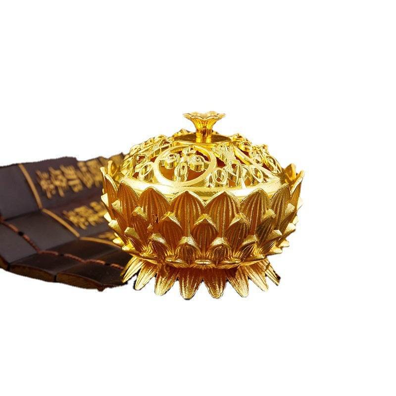 Lotus Brass Aromatherapy Burner With Artistic Trumpet Design - Sleep Galleria