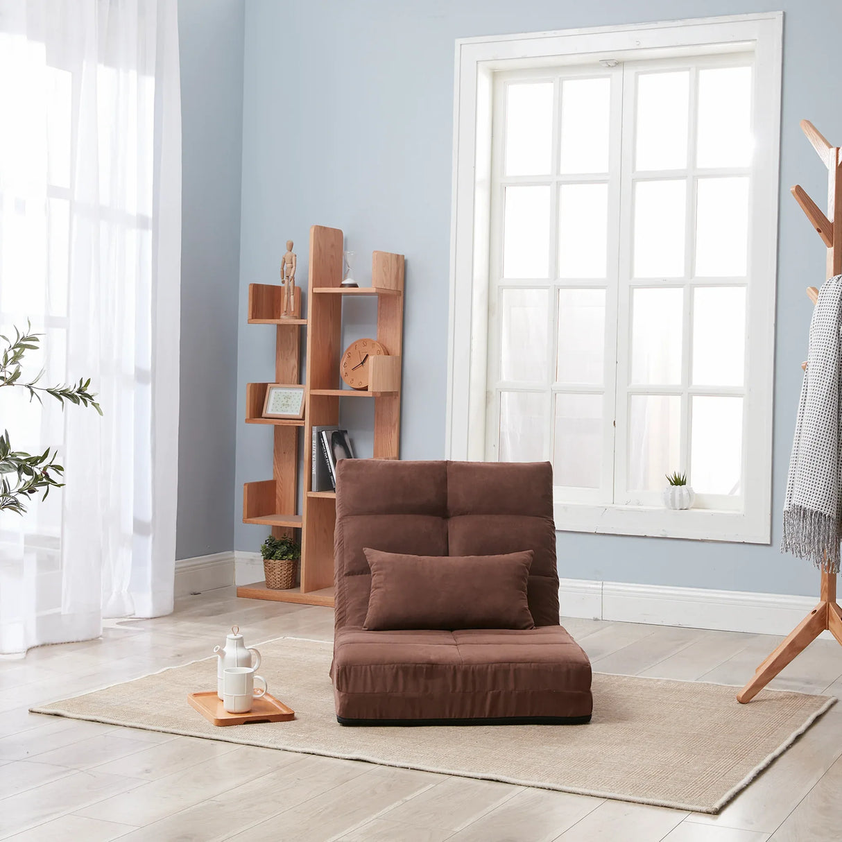 Adjustable Fold-Down Metal Frame Sofa Bed With Pillow - Omega Lifestyles