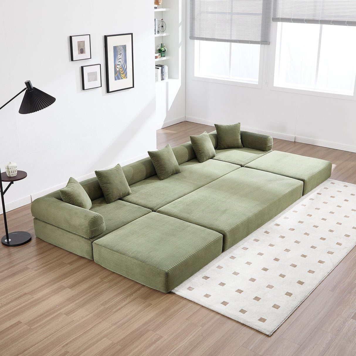 Convertible Folding Corduroy Memory Foam Sofa Bed - Omega Lifestyles