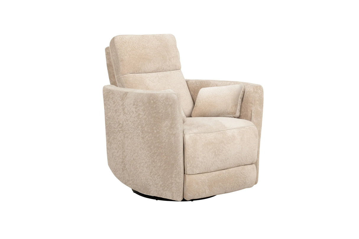 Manual Swivel Recliner With Super Soft Polyester Fabric - Omega Lifestyles