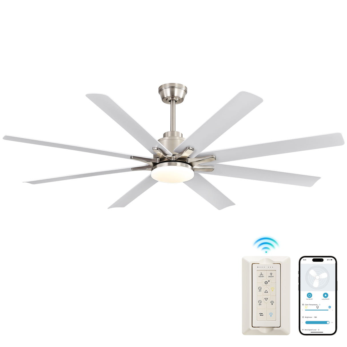 52-Inch Smart Energy-Efficient Remote Control Ceiling Fan