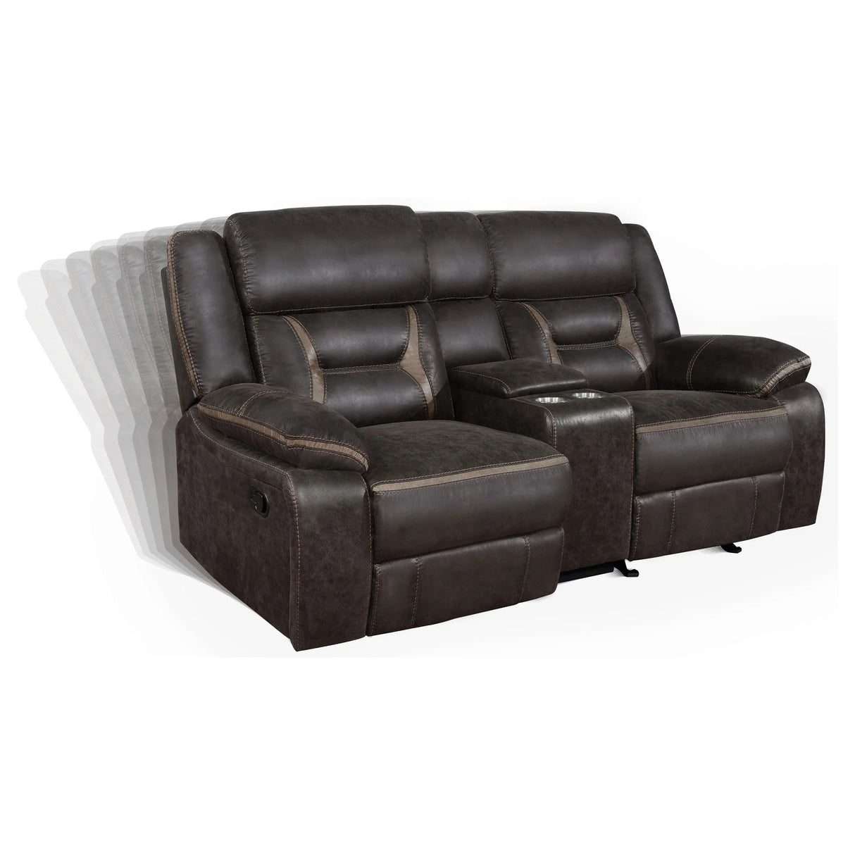 Brown Upholstered 3-Piece Manual Reclining Living Room Set - Omega Lifestyles