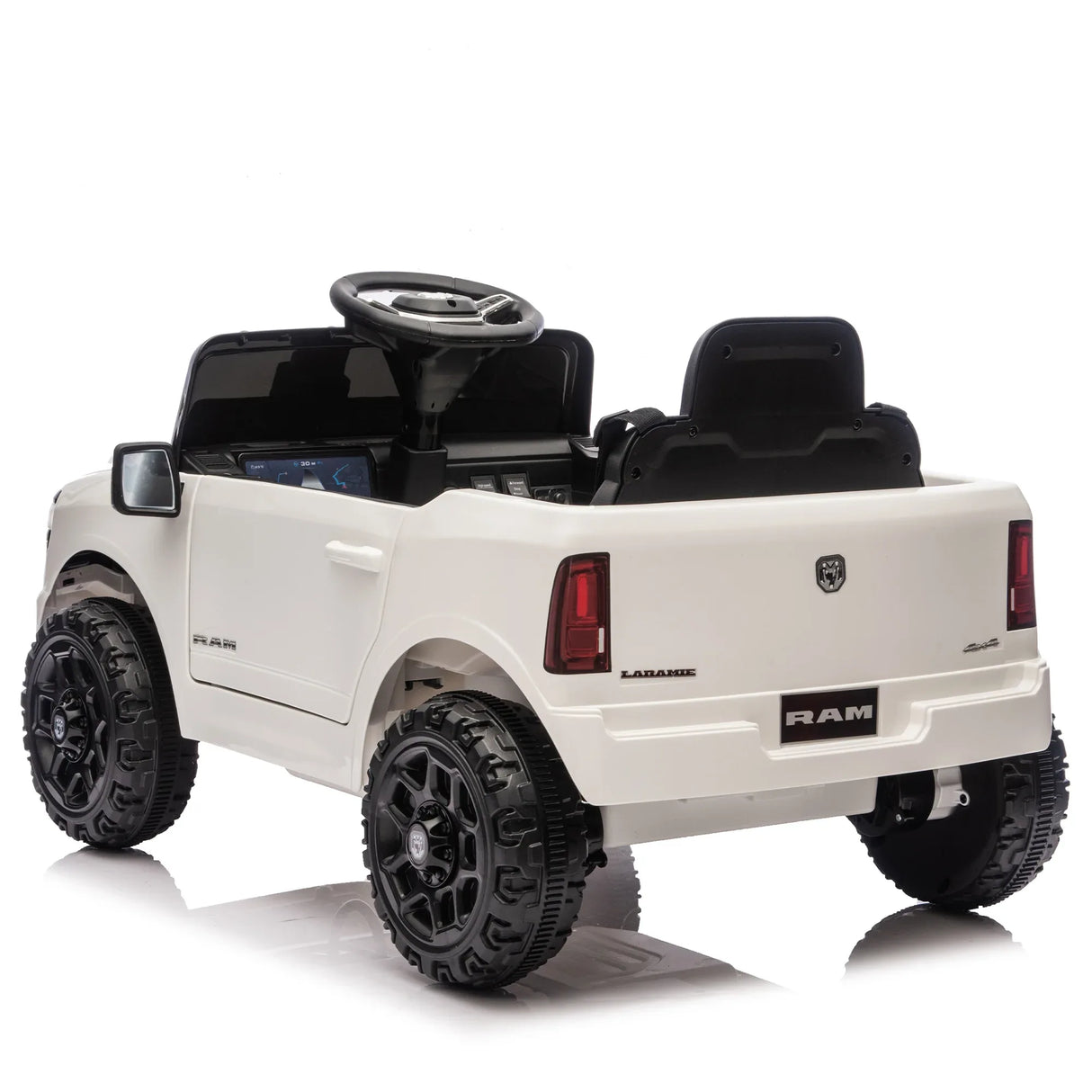Licensed Dodge RAM 3500 12V Dual Motor Kids Ride-On Truck - Omega Lifestyles
