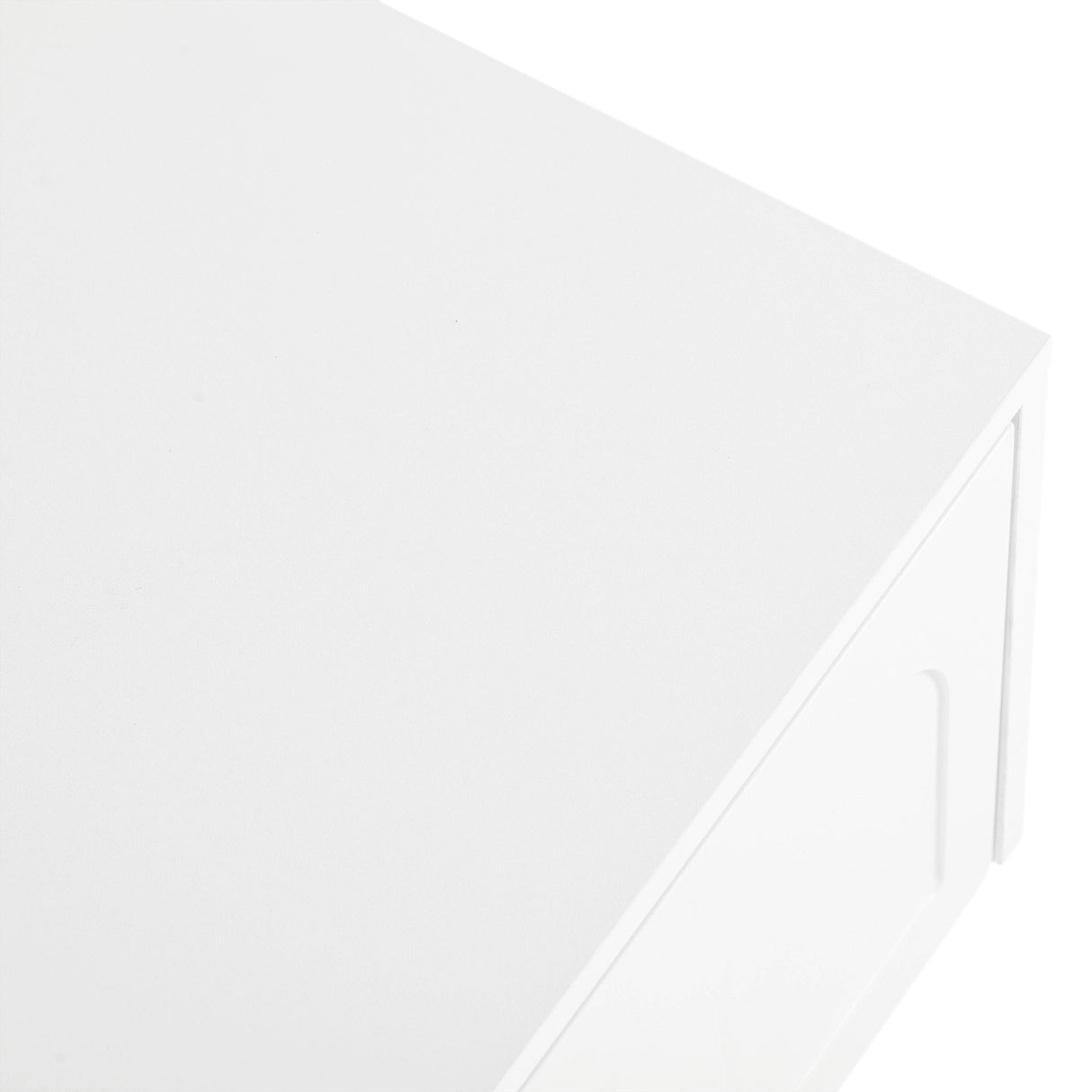 Smart LED White TV Stand With Storage Cabinets - Sleep Galleria