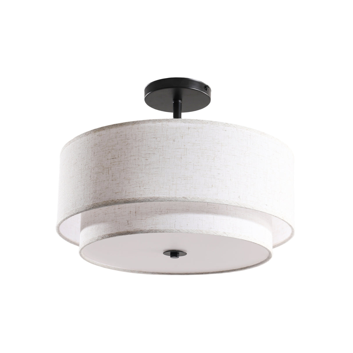 Modern Fabric Upholstered Flush-Mount Ceiling Light Fixture