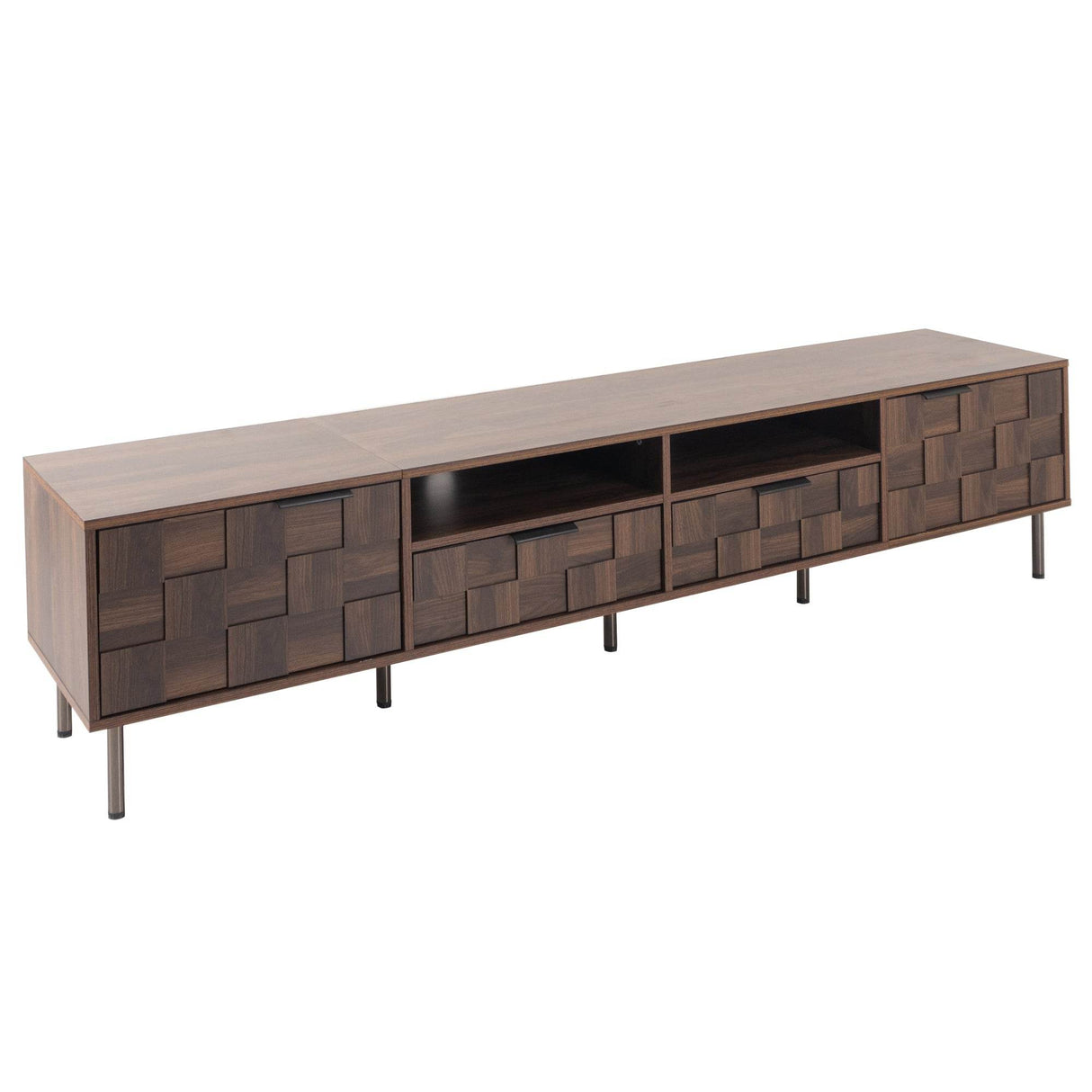 Mid Century Modern TV Stand With Storage Drawers - Sleep Galleria