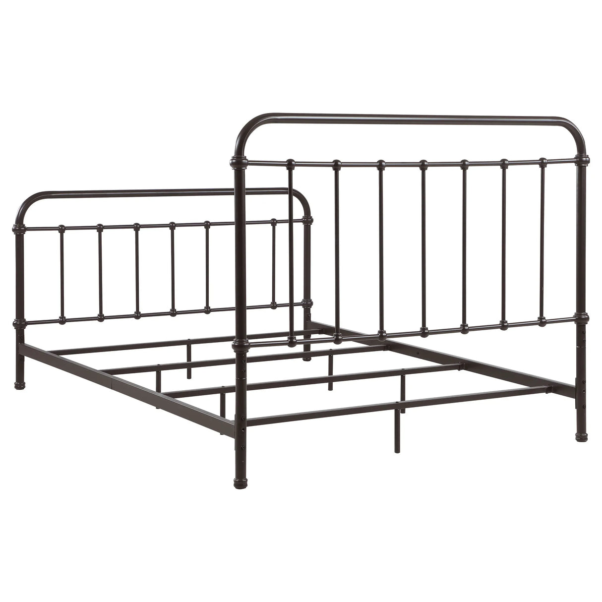 California King Farmhouse Dark Bronze Metal Bed Frame - Omega Lifestyles