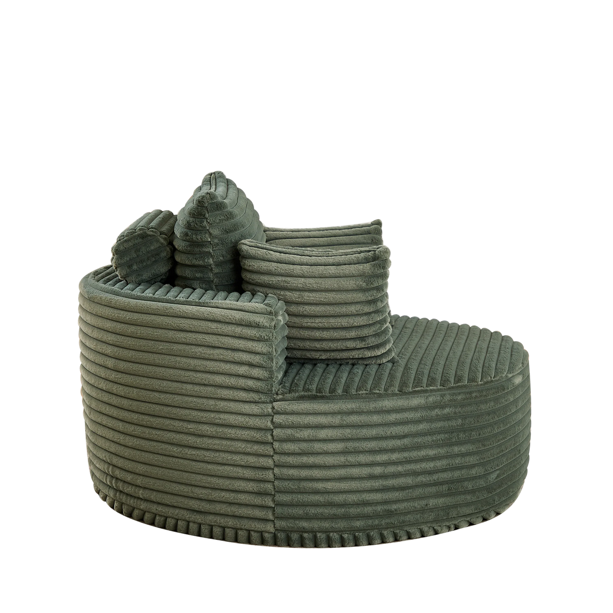 Corduroy Foam Modular Sleeper Chair No Assembly Required - Omega Lifestyles