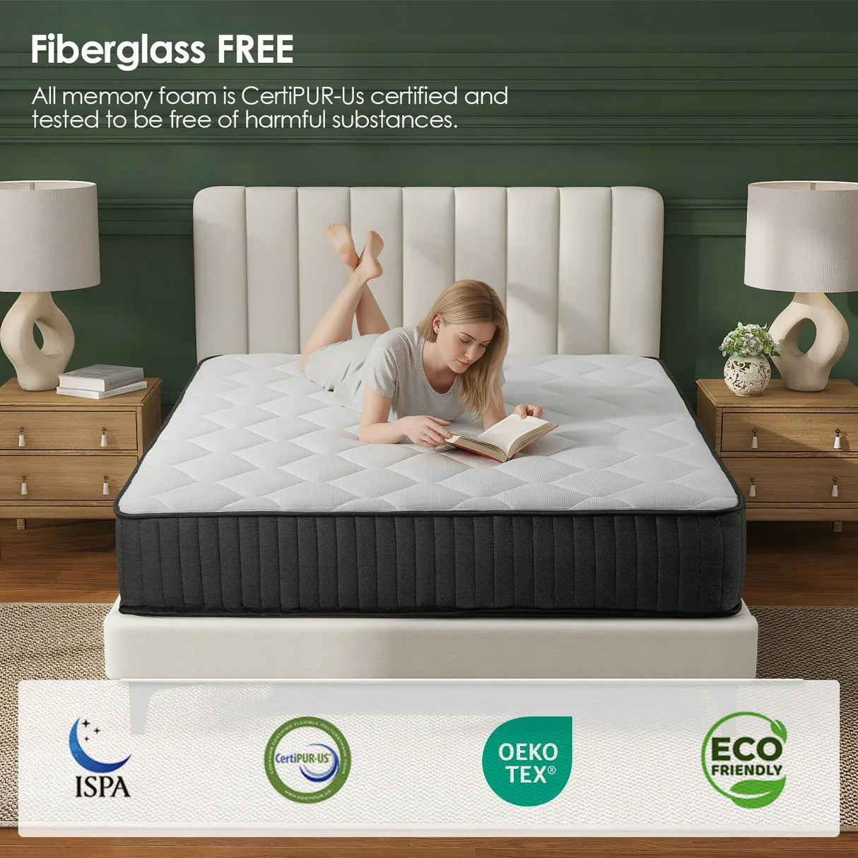Medium 10-Inch Cooling Gel Hybrid Full Mattress - Omega Lifestyles