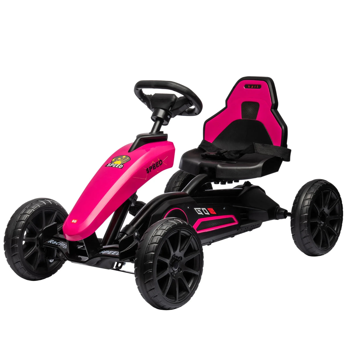 Kids Adjustable Pedal Go Kart With Handbrake And Shock Absorbing Wheels - Omega Lifestyles