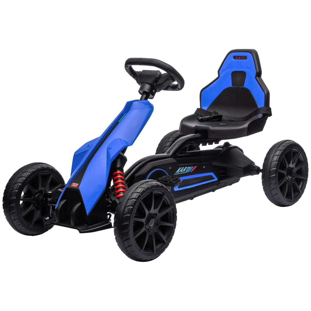 Kids Pedal Go Kart Adjustable Seat Handbrake EVA Wheels - Omega Lifestyles