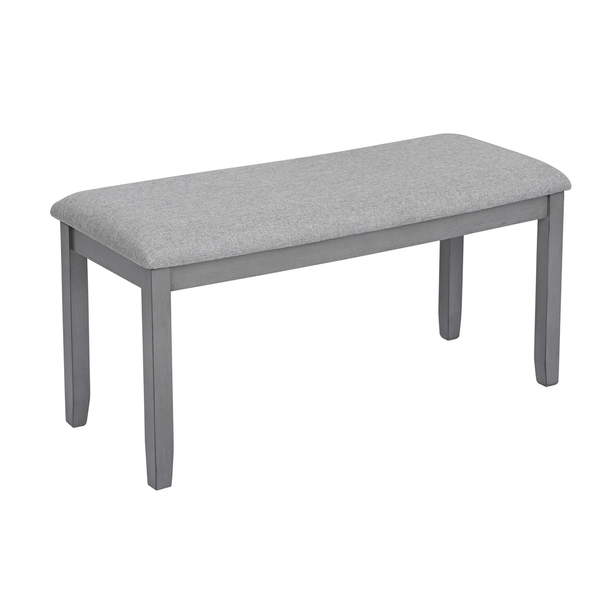 6-Piece Gray Acacia Wood Dining Table Set With Bench - Omega Lifestyles