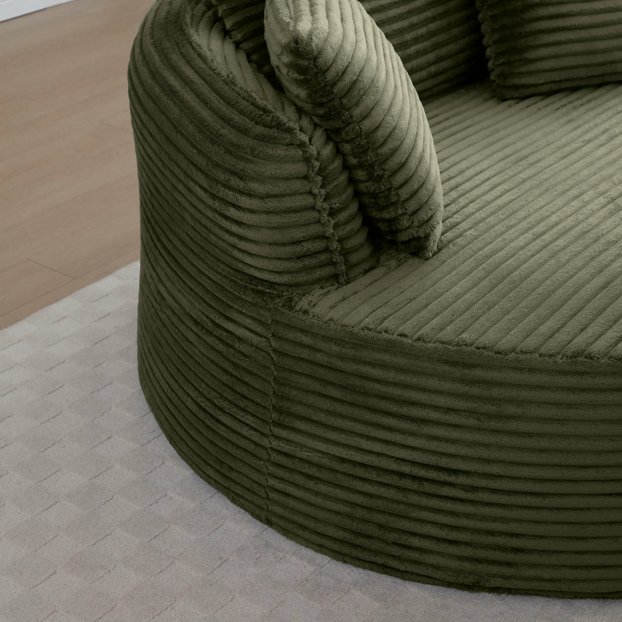 Modern Corduroy Boneless Floor Chair With Pillows - Omega Lifestyles