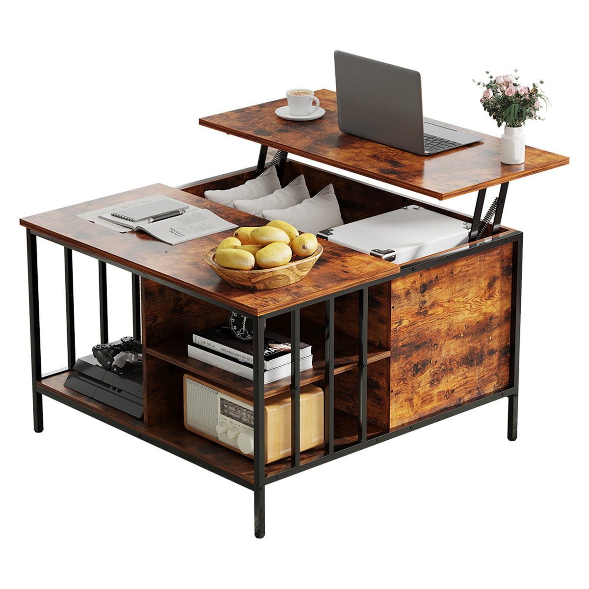 Farmhouse Lift-Top Coffee Table With Storage