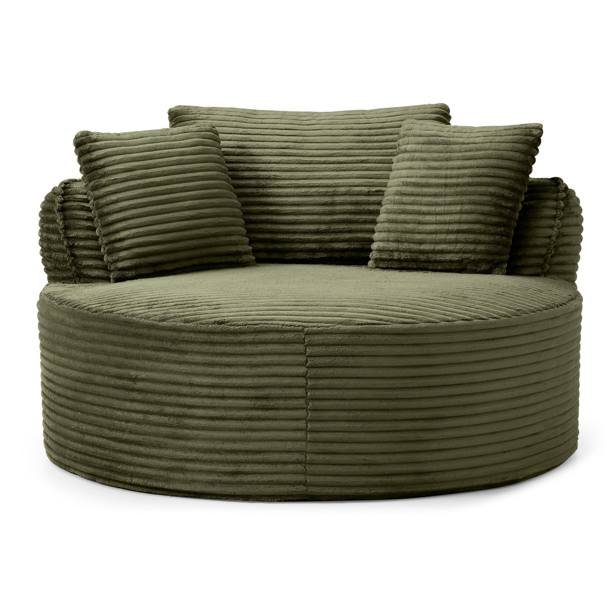 Modern Corduroy Boneless Floor Chair With Pillows - Omega Lifestyles