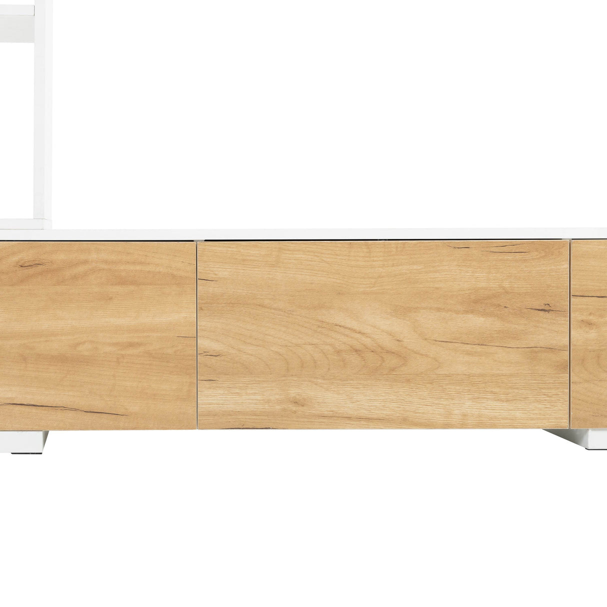 Adjustable Extendable White MDF TV Stand With Storage - Sleep Galleria