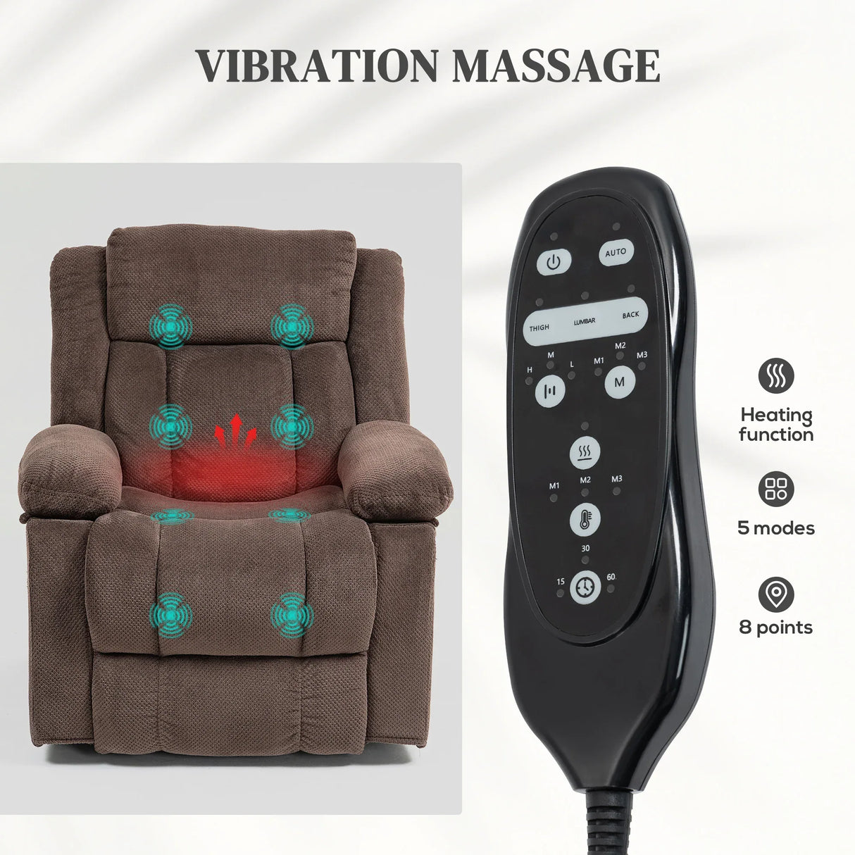 Power Lift Recliner Massage Chair With Lumbar Heating - Omega Lifestyles