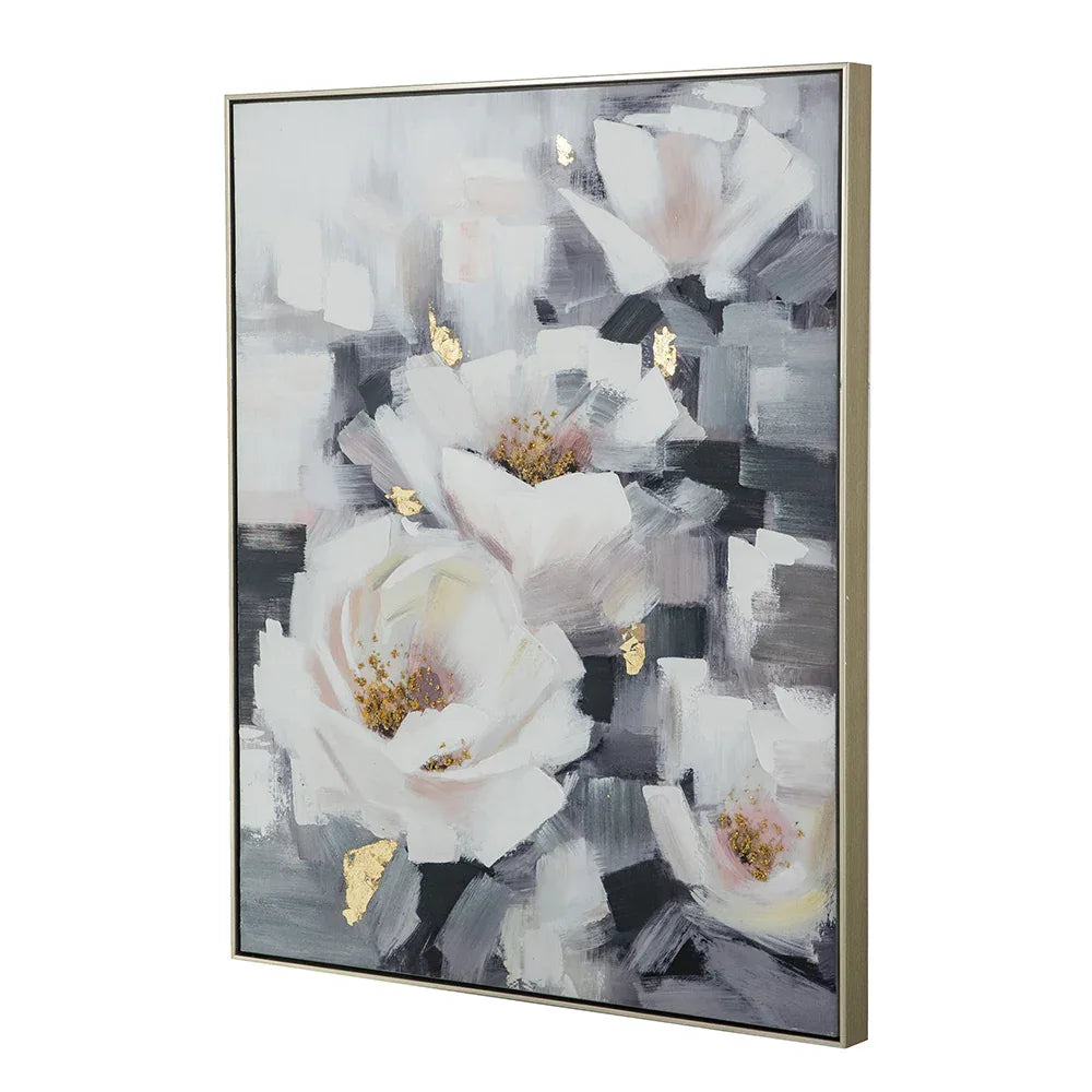 Sarah Multicolor Framed Floral Oil Painting Wall Art - Omega Lifestyles