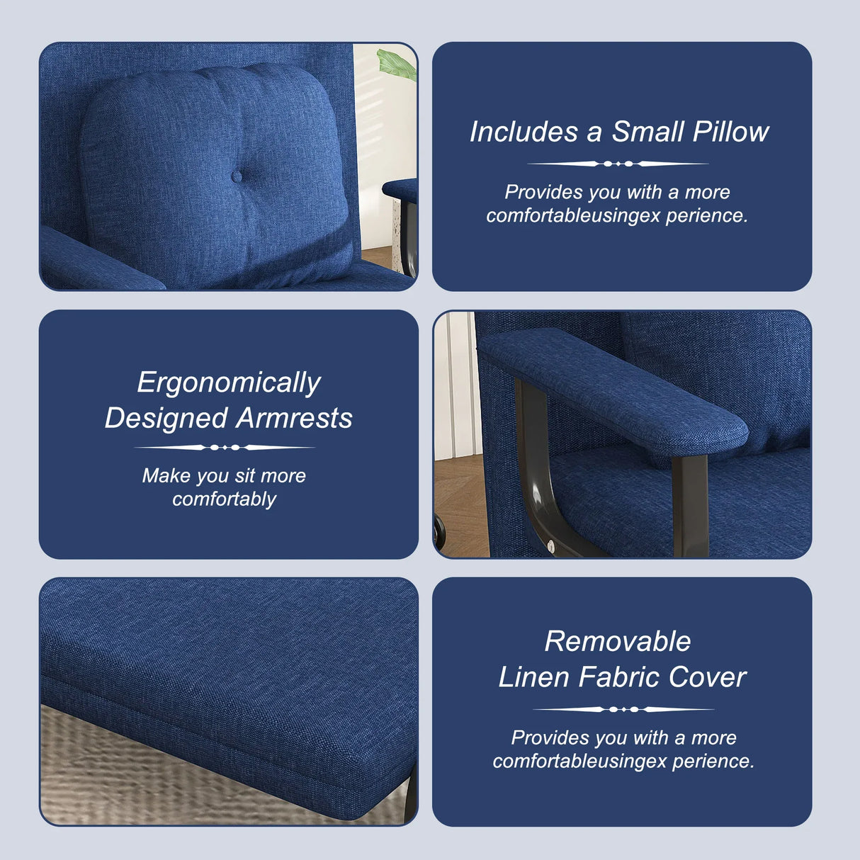 3-in-1 Folding Sofa Bed Adjustable Backrest Recliner Chair - Omega Lifestyles