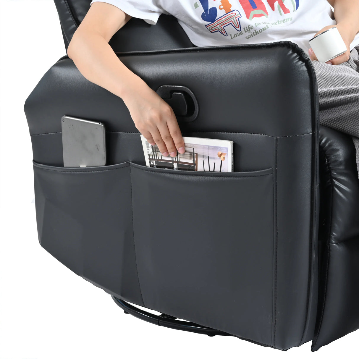 360 Degree Swivel Rocking Recliner Chair With Footrest - Omega Lifestyles