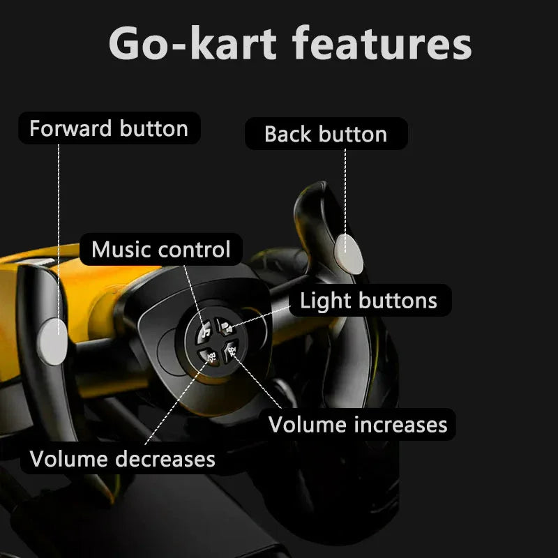 12V Foldable Kids Electric Pedal Go Kart With Adjustable Seat - Omega Lifestyles