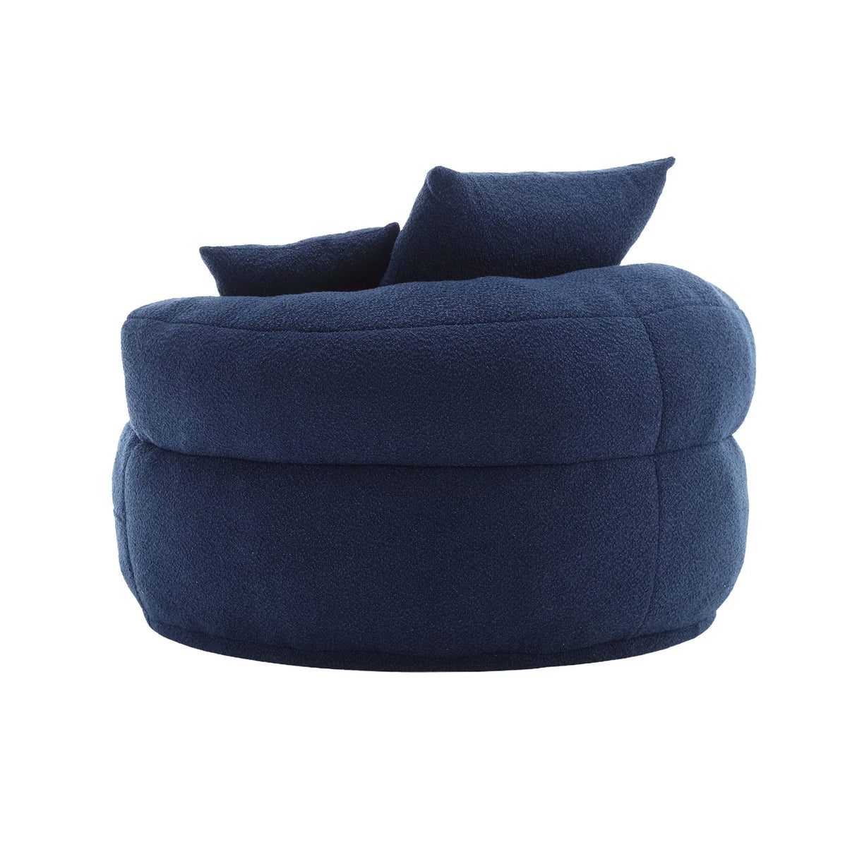 Modern Chenille Circular Sleeper Chair With Throw Pillows - Omega Lifestyles